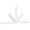 Ekena Millwork Saratoga Architectural Grade PVC Gable Bracket, 96"W x 40"H x 2"D x 4"F, 10/12 Pitch GBP096X40X0204SAR00 - alternate 1